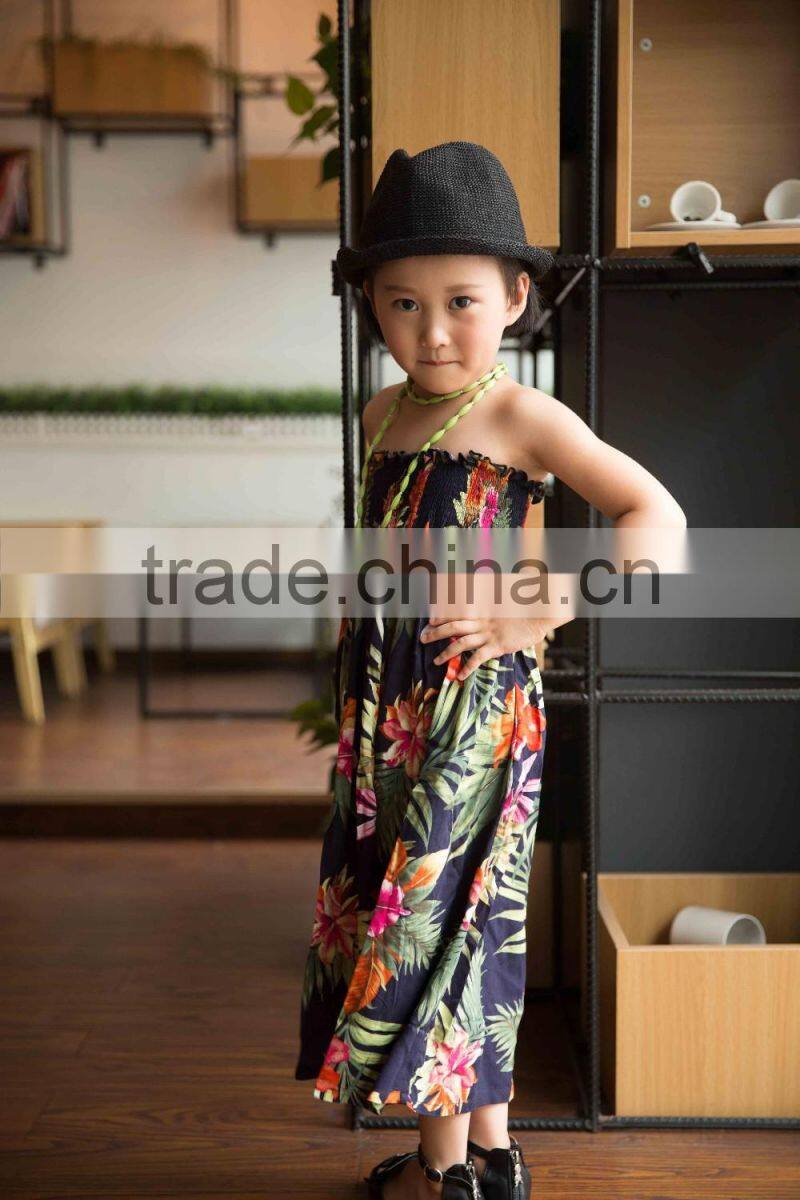 COOL KID ZONE 2016 rayon flower soft baby dress off shoulrder fashion girl baby dress