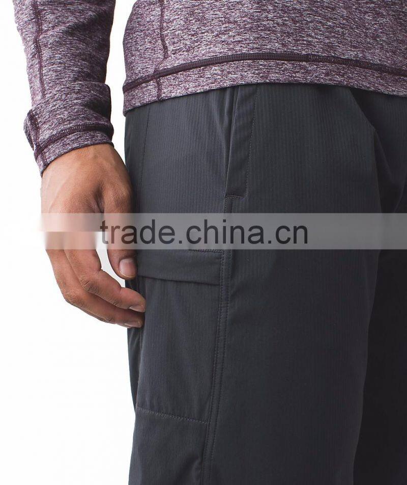 Quick dry polyester woven fabric training pants mens trekking pants