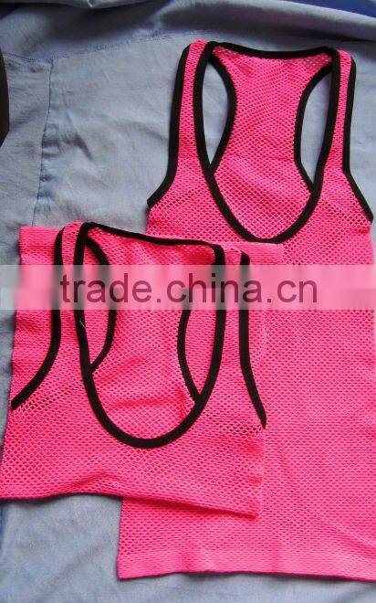 hot sell mesh seamless sport ladies tank top