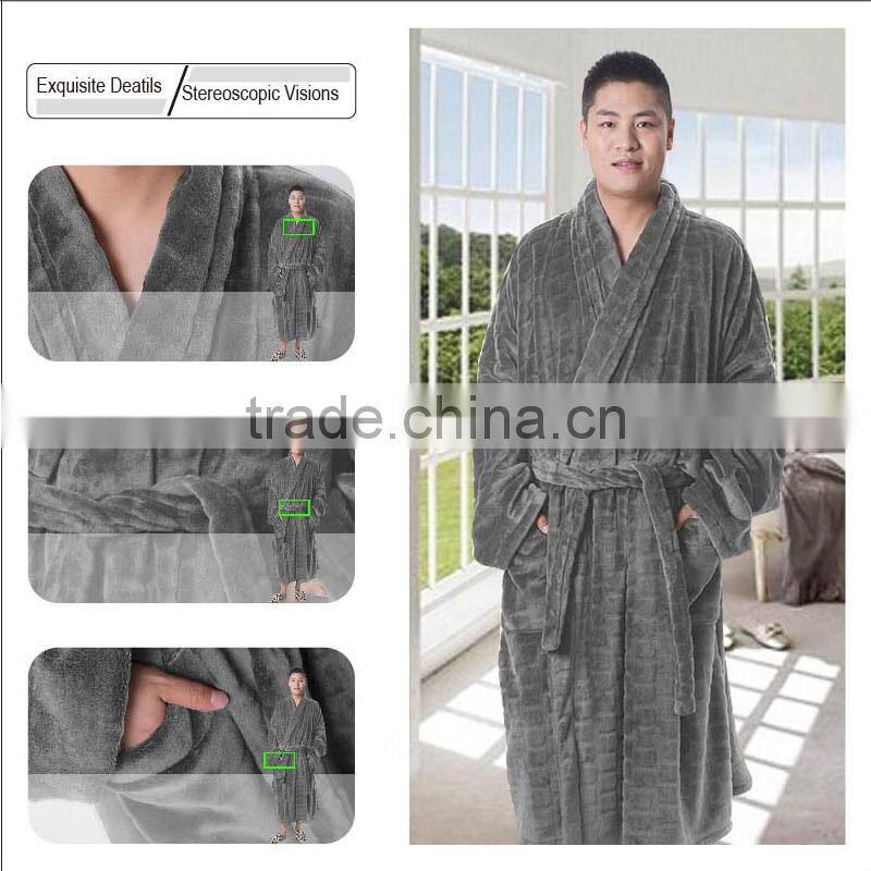 Good quality couples mens microfiber bathrobe