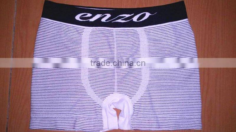 High quality fancy striped men seamless boxer briefs