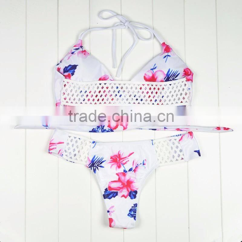 Polyester Bikini different size for choice & padded blue girls swimwear 59377