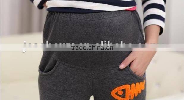 Pregnant women pants, high-waisted pants, cotton thick warm leggings