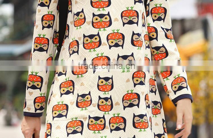 2015 new fashion autumn maternity dress, long sleeve dress, thick cotton dress
