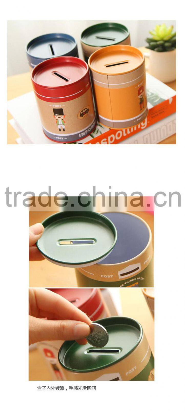 Metal round pig bank/Piggy coin bank/Money bank box