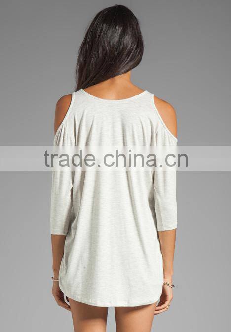 Classic Slub Open Shoulder Tee