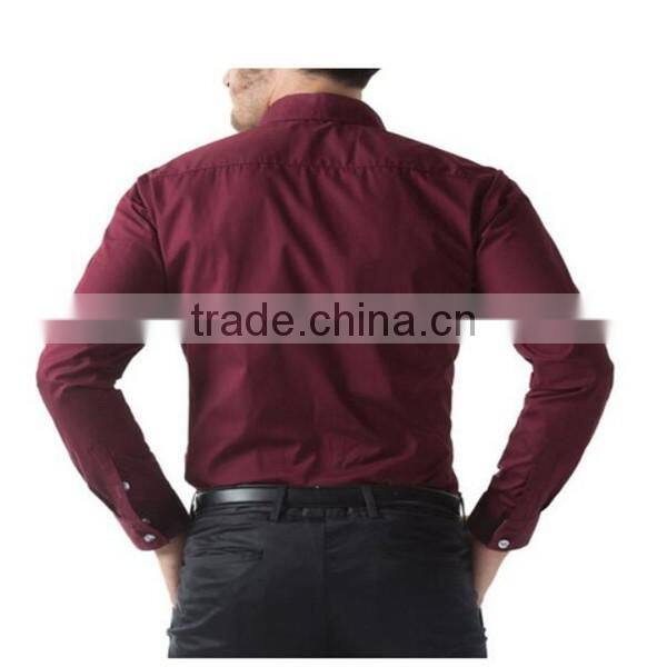 2016 new wholesale button down collar regular fit plain custom men's formal dress shirt