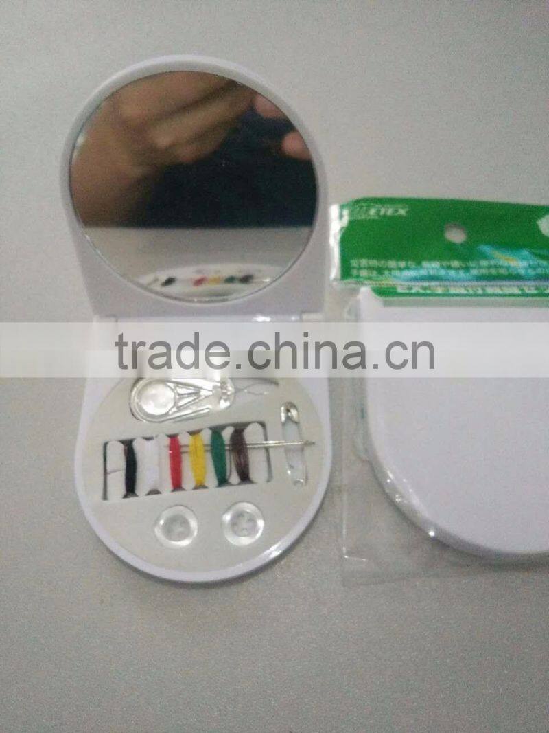sewing kit with mirror, make up lens