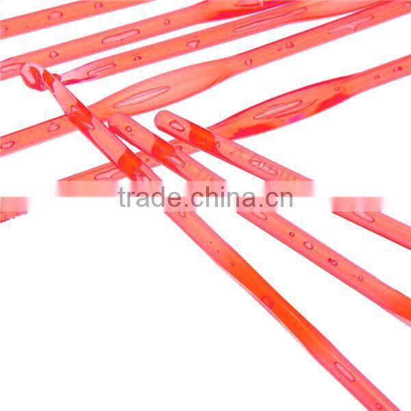 10PCs Acrylic Crochet Hook 4mm US 6 UK Size 8, 13.8cm long