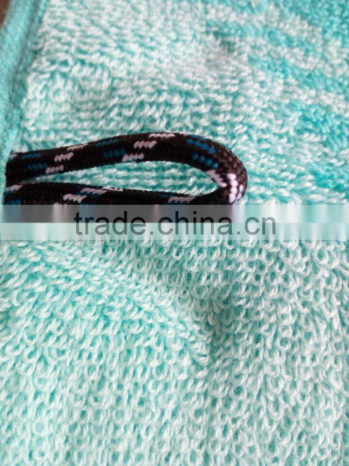 100%cotton terry jacquard/velour design yarn dyed Blue color with hunging loops summer beach/bath pool Luxury Towels