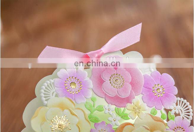 Fancy paper gIft favor box with ribbon