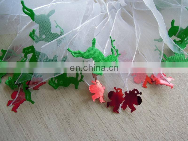 DIY Christmas Pet Accessory Santa White Tulle Dog Collar With Deer