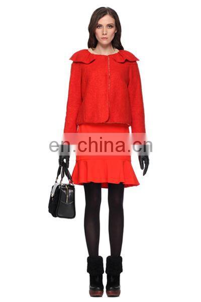 Ladies elegant autumn plain color OL flounce sexy galleries girls mini skirt mini dress