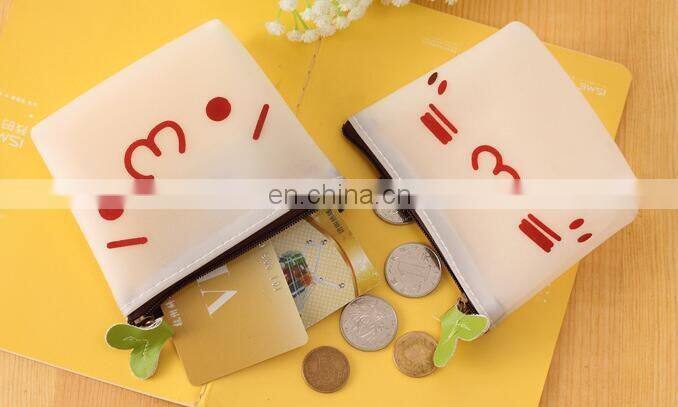 Korean Fashion Candy Color Jelly Glue Coin Purses Children Zipper Change Purse Kids Girl Women Key Earphone Storage Bags