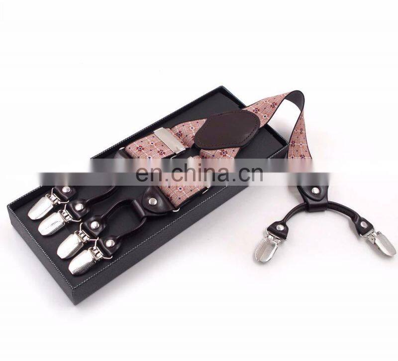 Hot sale 3.5cm adult men's printed suspenders
