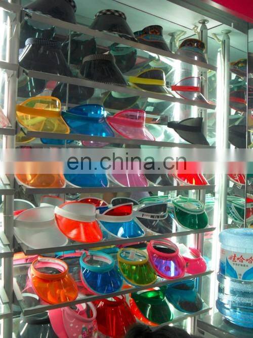 2017 hot sale!!! PVC Sun Visor Cap with logo design