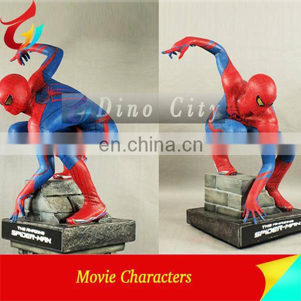Hot sale resin spiderman statue for exhibition