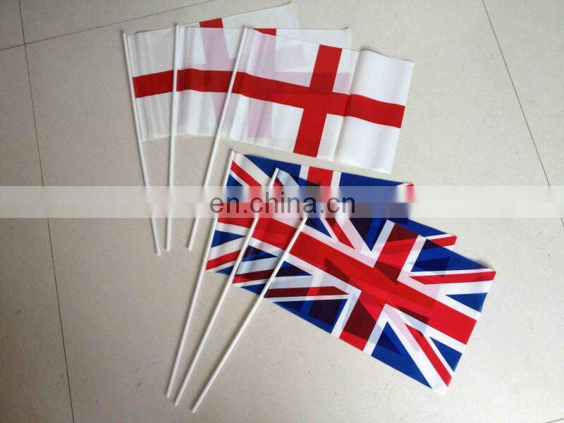 colorful promotional rainbow hand flag