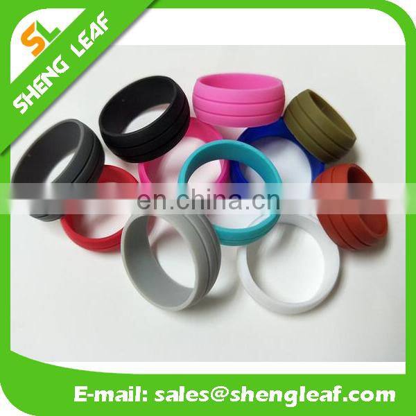 night lighting silicone finger rings silk priting custom logo