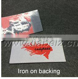 clothing label maker garment labels Silver metallic woven label