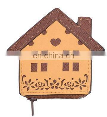 WHOLESALE CHANGE PURSE LEATHER HOUSE SHAPE POUCH
