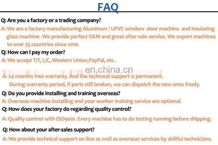 upvc window fabrication equipment pvc window frame fabrication machine 3 heads welding machine