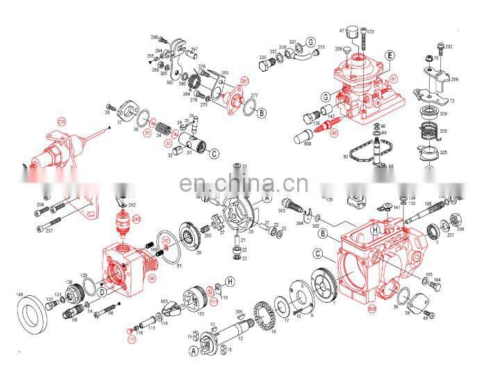 Foton 1069 1099 Diesel Engine Fuel Distributor Injection Pump VE Series 0460424354 0 460 424 354 for Spar Parts