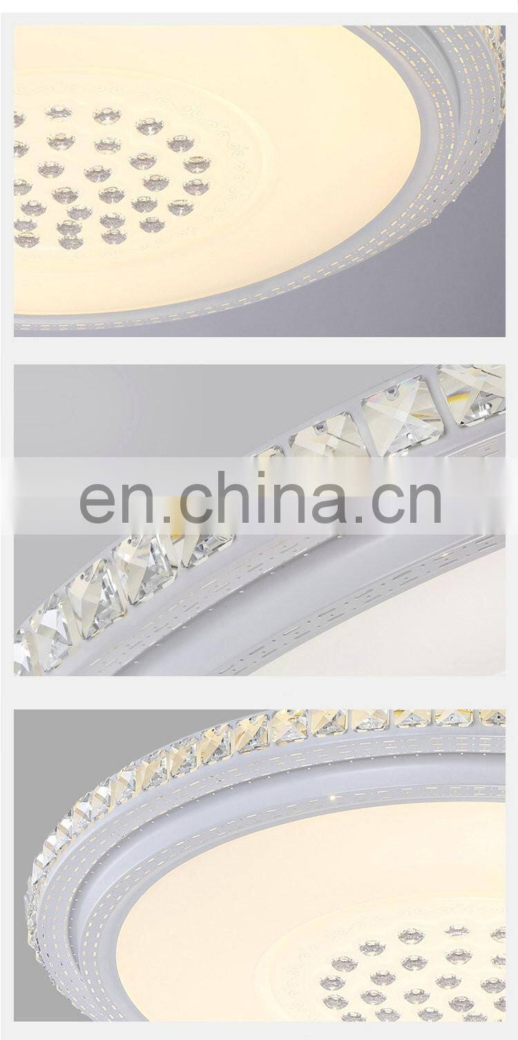 modern luxury crystal ceiling light dining room 2 colors changed LED ceiling lamp