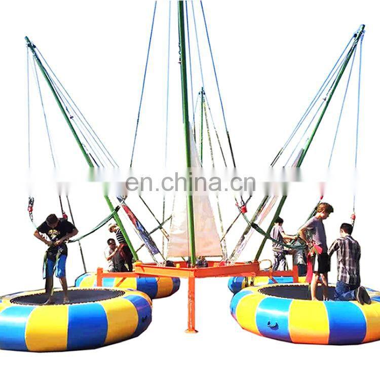 kids outdoor playground amusement park thrilling jump bungee trampoline for sale