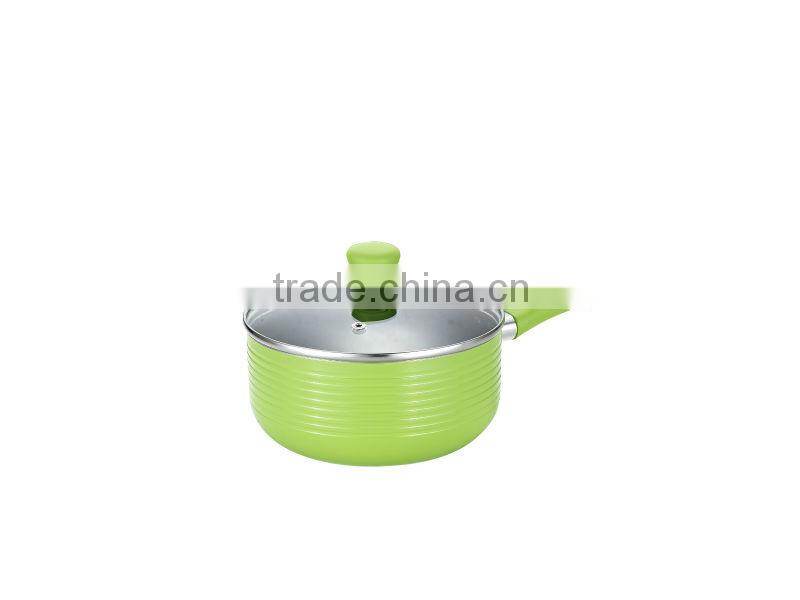 16CM Aluminum Non-Stick Sauce Pan With Glass Lid; Aluminum Sauce Pan For Kitchen; Divided Sayce Pan