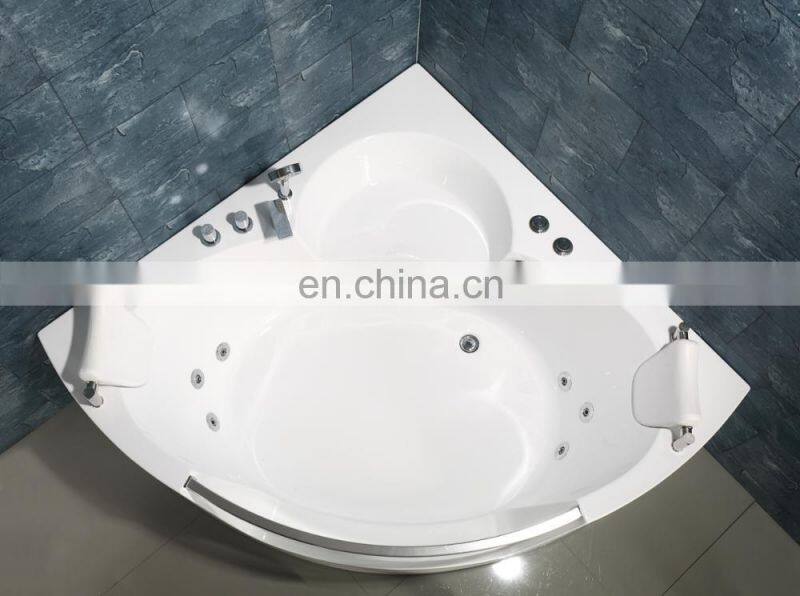 Glass Side Corner Bathtub Dimensions Whirlpool Bathtub for 2 Person