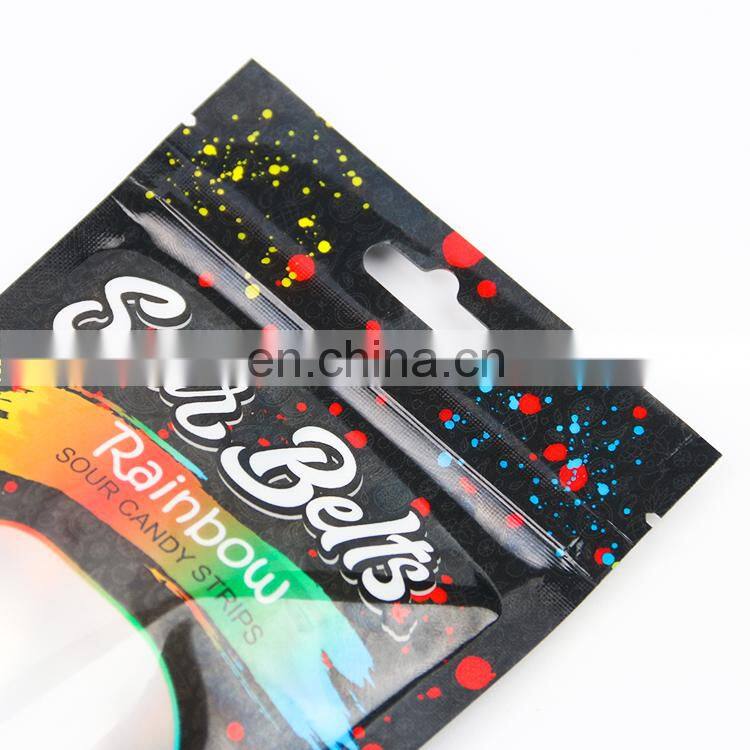 Plastic Zipper Food Childproof gummy bags/gummies packing bag/edible packaging gummies