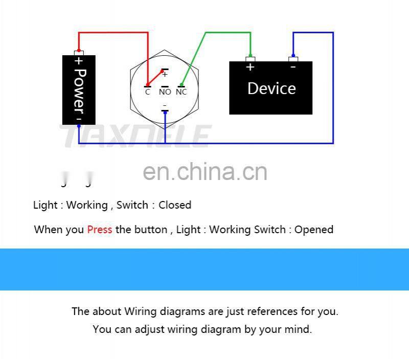 19mm Metal annular Push Button Switch 12V 24V 110V 220V LED Lamp Illumination Waterproof Momentary Latching Switch Ring Light
