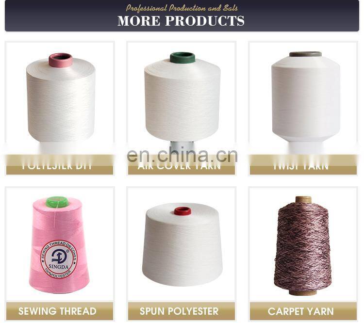 Wholesale Filament Filament Polyester Yarn Poy Dty Fdy Recycled Texture Yarn on dyeing plastic tube