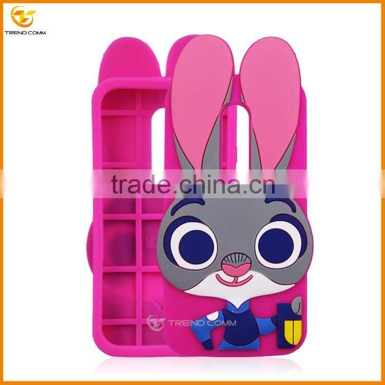 china supplier 3d cartoon silicone cellular case for motorola g3