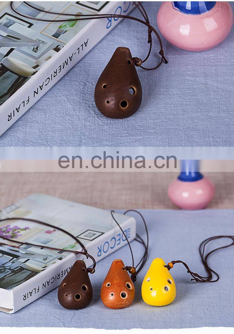 Classical 6 Hole Alto C national musical instrument ceramic ocarina