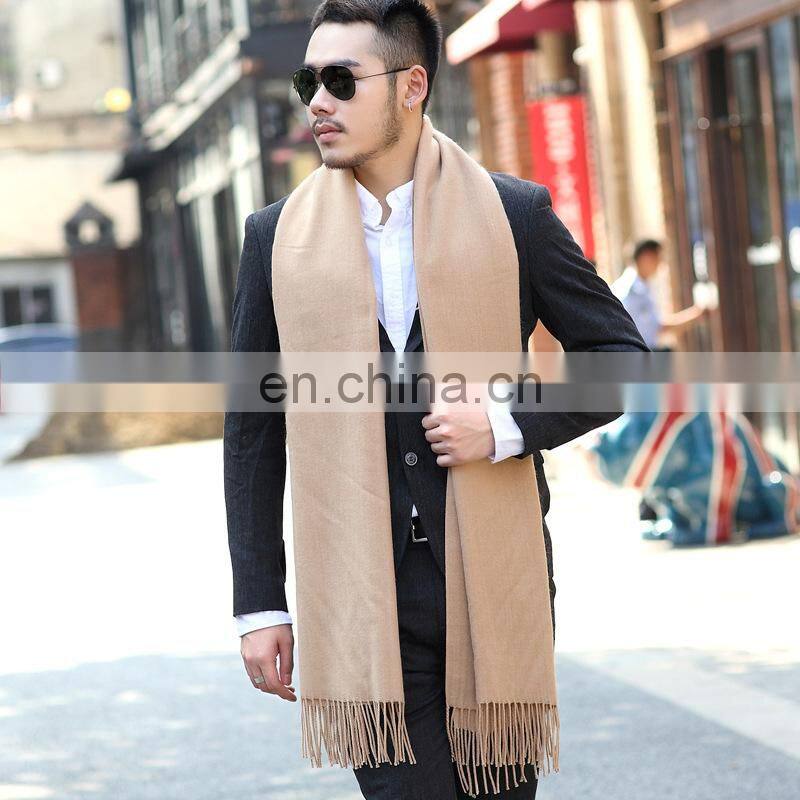 60*190cm Custom branded scarf men's autumn and winter style Korean solid color cashmere scarf wild long warm dual-use shawl