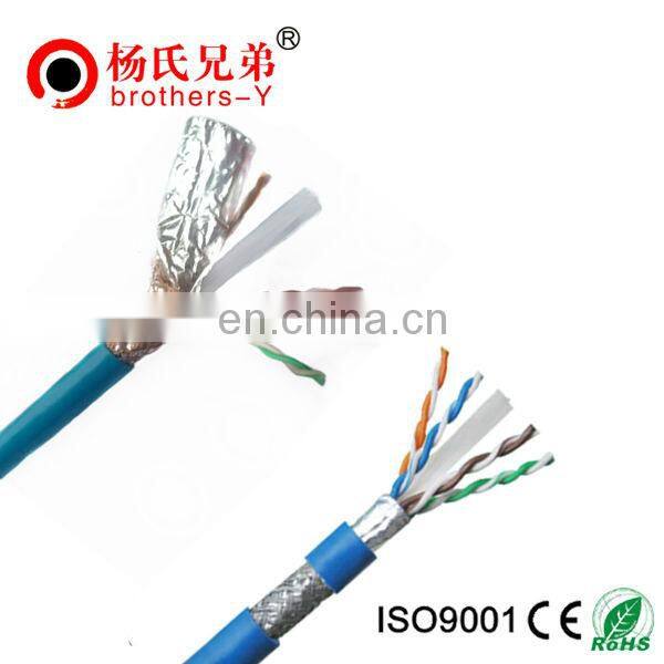 best price Cat6 305m s/ftp grey LSZH jacket copper solid 26awg lan cable