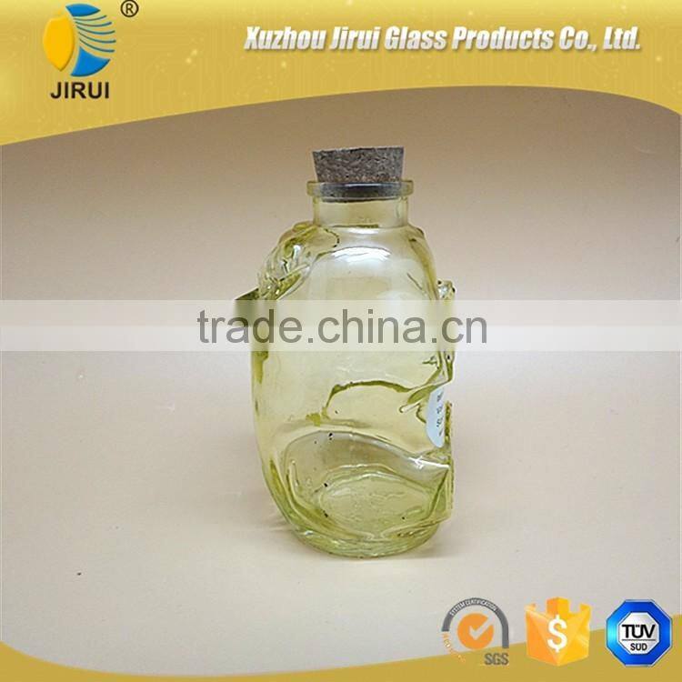 pig shape clear decoration glass bottle wholesale