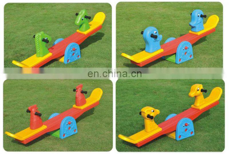 Hot Sale Children School Double Seats Plastic Indoor Toddler Cartoon Animal Seesaw for Kids