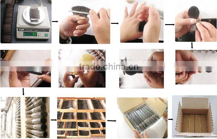 Custom Black Wooden Handle Synthetic Hair Foundation Brush