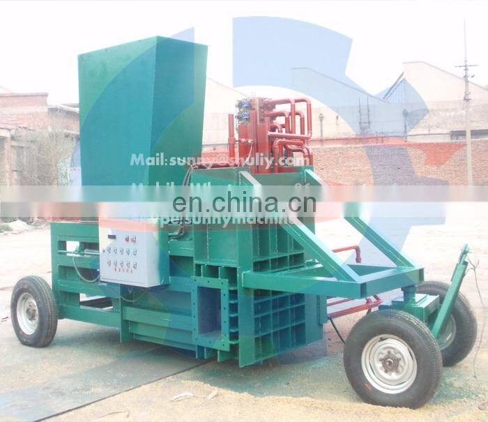 Full automatic hydraulic system wood sawdust wood shavings baler machine for sale
