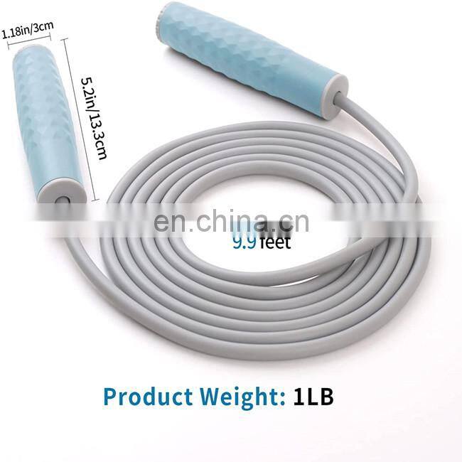 1LB Heavy Weighted 3mJump Ropes With Comfort Grip Weight Skipping Rope