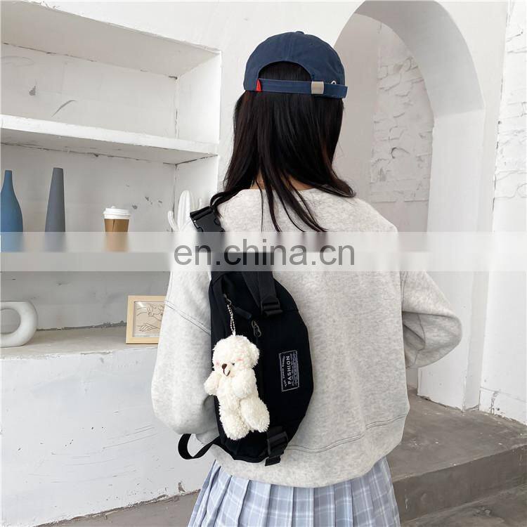 Trendy brand crossbody bag sports wild chest bag hip-hop one-shoulder female student waist bag