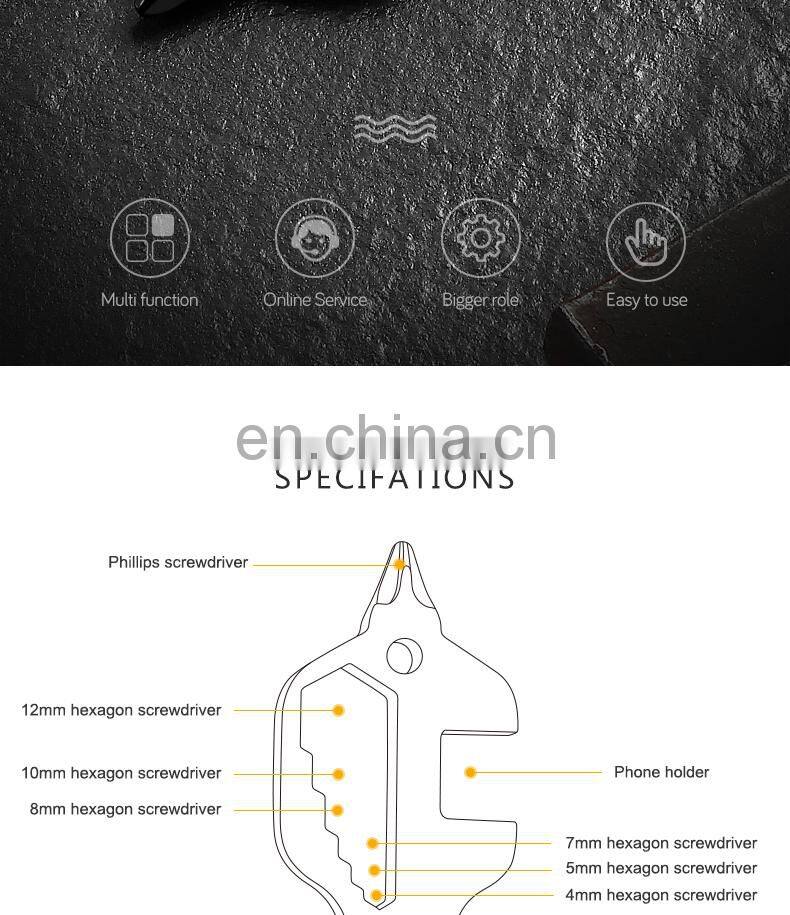 Stainless Steel Multifunctional Tools Outdoor Camping Portable Screwdriver Head Pocket Tools Gift
