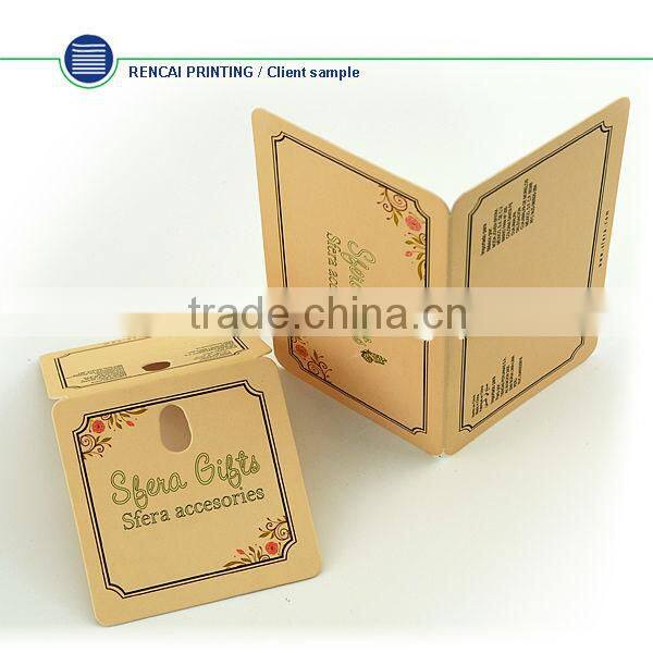 high quality paper hang tag//hang tag for note book//cheap price tag