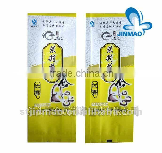 Custom printed plastic bags with flowers tea packaging
