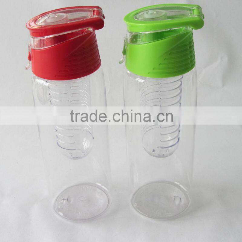 Cheap BPA free tritan fruit infuser bottle/Fruit juice water bottle