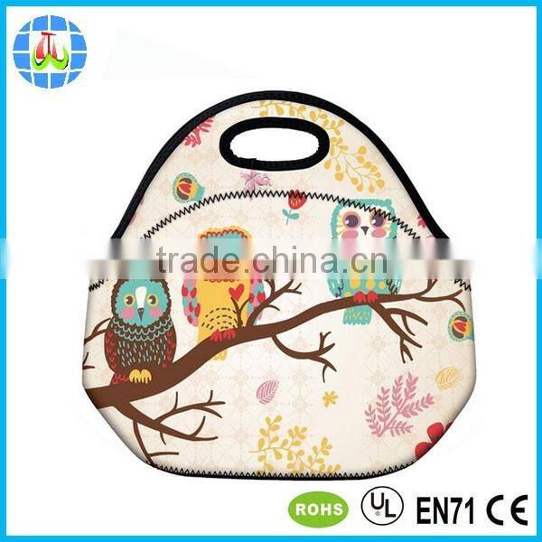 fashion neoprene tote insulated lunch carrier for kids snacks
