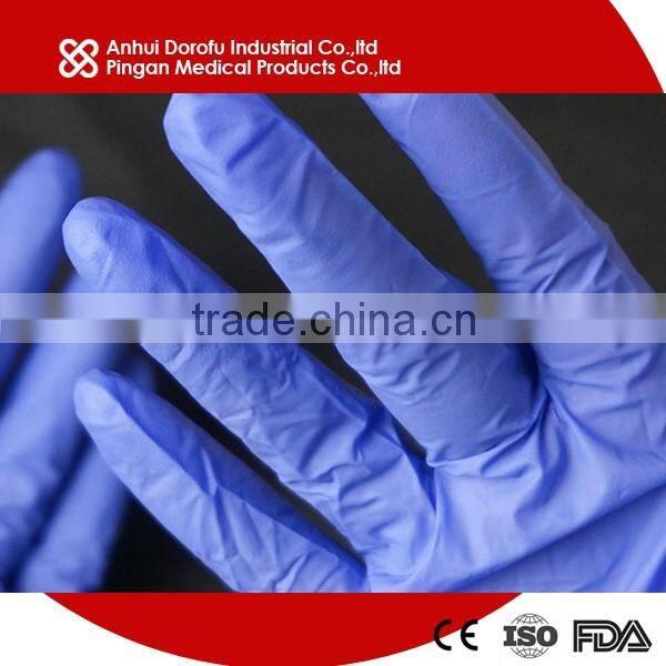 Nitrile exam gloves / disposable nitrile examination gloves CE ISO FDA